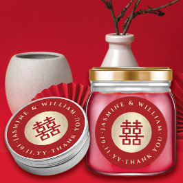 金ゴールドサークルダブルハピネスシ中国のック結婚ズ ラウンドシール