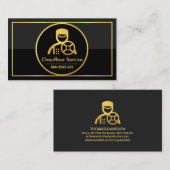 金ゴールドサークルデュアルグレーブラックレイヤドライバ 名刺 (正面/裏面)