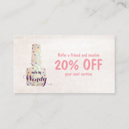 金ゴールドサークルネイルサロンマニキュリスト紹介 紹介カード