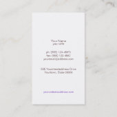 金ゴールドサークルパターンラベンダー美しいサロン 名刺 (裏面)