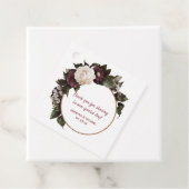 金ゴールドサークルブルゴーニュと赤面ピンクフローラリース フェイバータグ (インサイチュ)