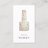 金ゴールドサークルボトルネイルサロンマニキュリスト 名刺 (正面)