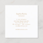 金ゴールドサークルマンダラロゴ美しいスキン気にスパ スクエア名刺 (裏面)