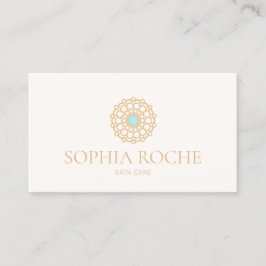 金ゴールドサークルマンダラロゴ美しいスキン気にスパ 名刺