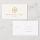 金ゴールドサークルマンダラロゴ美しいスキン気にスパ 名刺 (正面/裏面)