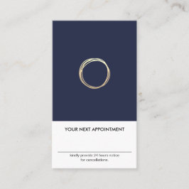 金ゴールドサークルミッドナイトブルーアポイントメント縦 名刺