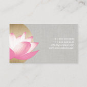 金ゴールドサークルロータスフラワーフェイクリネンサロン&スパ 名刺 (裏面)