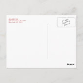 金ゴールドサークル模様ピンクサンゴ ポストカード (裏面)