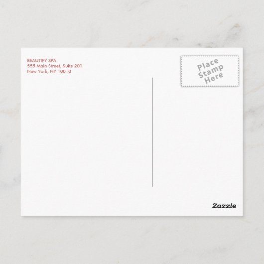 金ゴールドサークル模様ピンクサンゴ ポストカード (裏面)