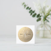 金ゴールドサークル葉プラントとスターズスクエア スクエア名刺 (スタンド正面)