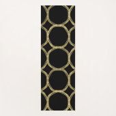 金ゴールドサークル&お洒落ブラックモダントレンディーシック ヨガマット (正面)
