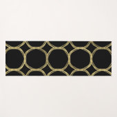 金ゴールドサークル&お洒落ブラックモダントレンディーシック ヨガマット (正面(横))
