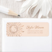 金ゴールドシアルサン&ムーンオン赤面差出人住所 ラベル (インサイチュ)