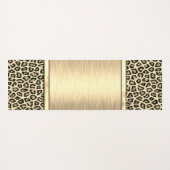 金ゴールドシアン金ゴールドヒョウ印刷 ヨガマット (裏面(横))