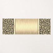 金ゴールドシアン金ゴールドヒョウ印刷 ヨガマット (正面(横))