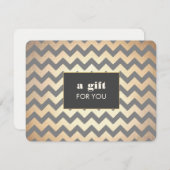 金ゴールドシェブロンパターンサロンおよびスパギフト証明書 (正面/裏面)