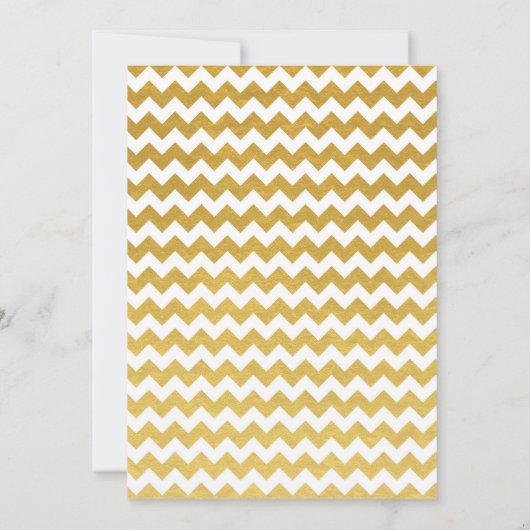 金ゴールドシェブロン結婚50周年記念招待状 招待状 (裏面)