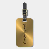 金ゴールドシェン ラゲッジタグ (正面縦)