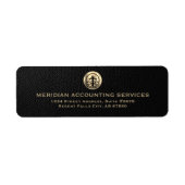 金ゴールドシエレガントールロゴ差出人住所ラベル ラベル (正面)