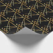 金ゴールドシギルのルシファー異教のサタンの贈り物 ラッピングペーパー (角)