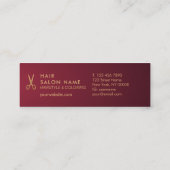 金ゴールドシザーズ美容師ワイングラデーション紹介 スキニー名刺 (裏面)