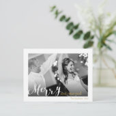 金ゴールドシックタイポグラフィメリーと写結婚した真 シーズンポストカード (スタンド正面)