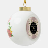 金ゴールドシックバラ金ゴールド結婚50周年記念 セラミックボールオーナメント (左)