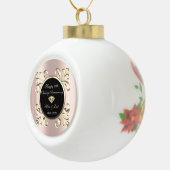 金ゴールドシックバラ金ゴールド結婚50周年記念 セラミックボールオーナメント (右)