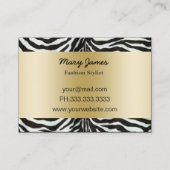 金ゴールドシックファッションブティック名刺 名刺 (裏面)