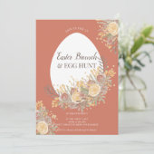 金ゴールドシックフローラ水の色イースターブランチ卵狩り 招待状 (スタンド正面)