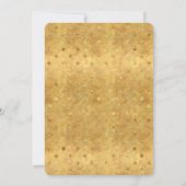 金ゴールドシック・ドット・ウェディング・誘い 招待状 (裏面)