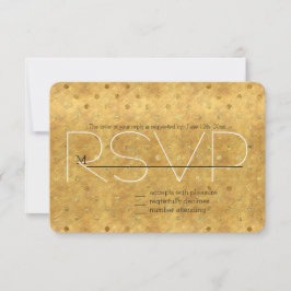 金ゴールドシック・ドットRSVP 出欠カード