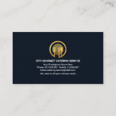 金ゴールドシティシルエットウェイターサービス 名刺 (裏面)