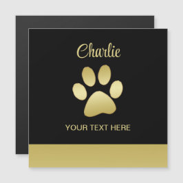 金ゴールドシャイニーな犬の手を黒い背景に