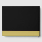 金ゴールドシャイニーな犬の手を黒い背景に ゲストブック (裏面)