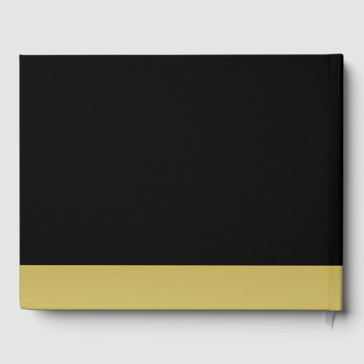 金ゴールドシャイニーな犬の手を黒い背景に ゲストブック (裏面)