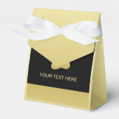 金ゴールドシャイニーな犬の手を黒い背景に フェイバーボックス (正面サイド)