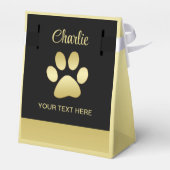 金ゴールドシャイニーな犬の手を黒い背景に フェイバーボックス (裏面サイド)