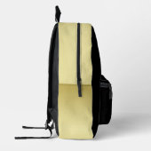 金ゴールドシャイニーな犬の手を黒い背景に プリントバックパック (左)