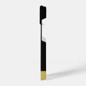 金ゴールドシャイニーな犬の手を黒い背景に iPhoneケース (左側面)