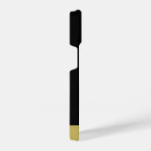 金ゴールドシャイニーな犬の手を黒い背景に iPhoneケース (右側面)