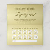 金ゴールドシャイニードッグポーオンブラックペットグルーミングサービス ロイヤリティカード (内部開封)