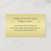 金ゴールドシャイニードッグポーオンブラックペットグルーミングサービス ロイヤリティカード (裏面)