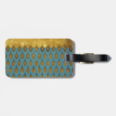 金ゴールドシャイニープリンセスマーメイドグリッター はかりで測 ラゲッジタグ (裏面横)