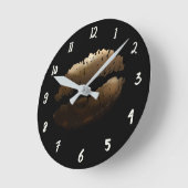 金ゴールドシャイニーリップスティックキスグラモールグラムシック ラウンド壁時計 (傾斜)