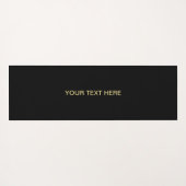 金ゴールドシャイニー犬の足を黒い背景ヨガマット ヨガマット (裏面(横))