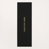 金ゴールドシャイニー犬の足を黒い背景ヨガマット ヨガマット (裏面)