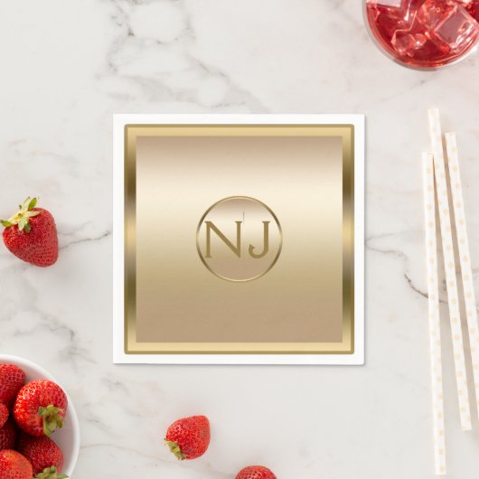 金ゴールドシャインゴールデンシャイニーモダンティグラムパーティー スタンダードカクテルナプキン (インサイチュ)