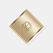 金ゴールドシャインゴールデンシャイニーモダンティグラムパーティー スタンダードカクテルナプキン (角)