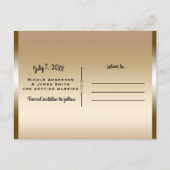 金ゴールドシャインシャイニーシックGlam日付を保存 案内ポストカード (裏面)